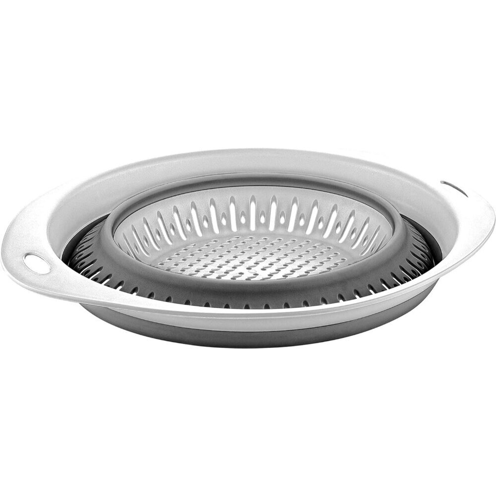 Collapsible Colanders Strainers for Fruit Vegetable Food Sizes 8" - 2 Quart grey